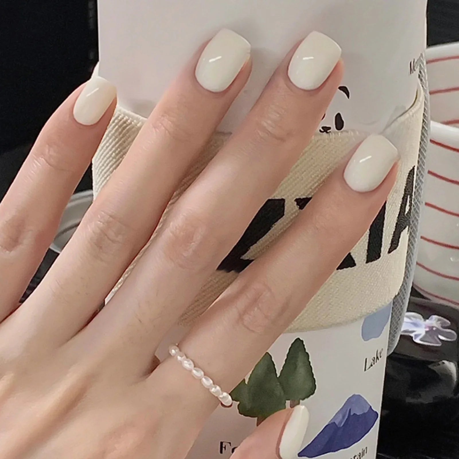 Faux Ongles Noirs Amande 24 Pièces – Style Chic & Intemporel