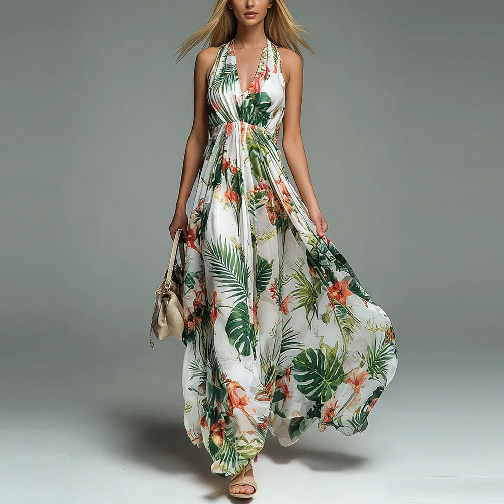 Robe Longue Bohème Fleurie – Esprit Vacances & Féminité