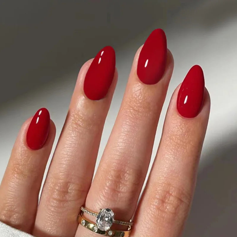 Faux Ongles Noirs Amande 24 Pièces – Style Chic & Intemporel