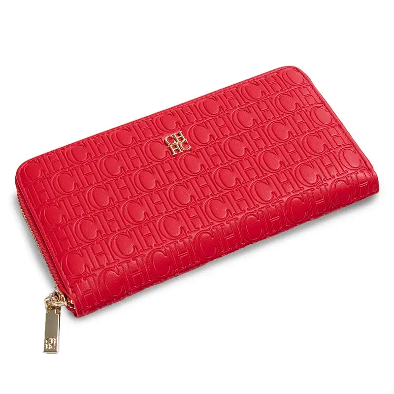 Portefeuille Femme Élégant à Fermeture Zippée – Grande Capacité & Finition Premium
