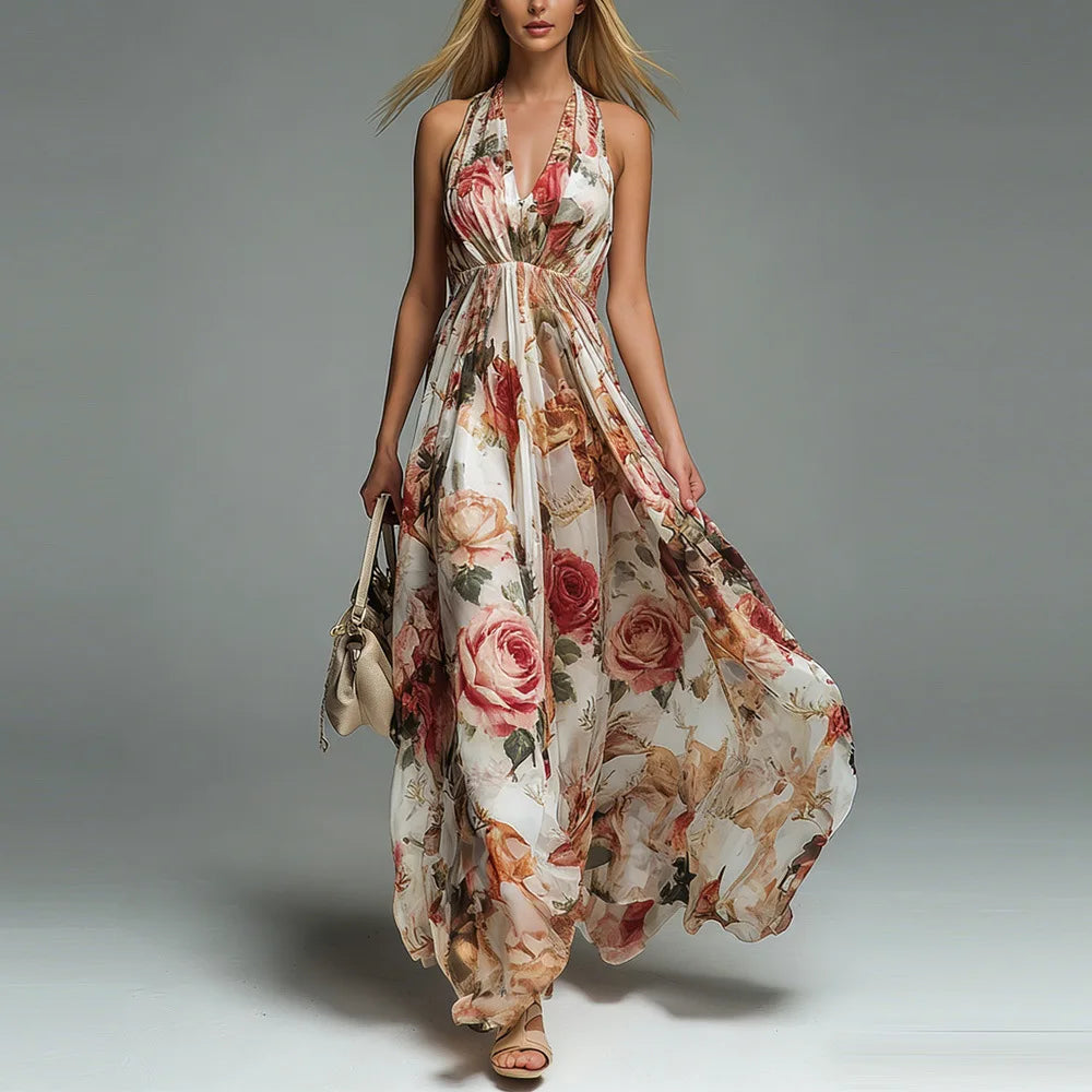 Robe Longue Bohème Fleurie – Esprit Vacances & Féminité