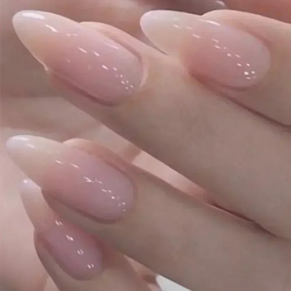 Faux Ongles Noirs Amande 24 Pièces – Élégance Moderne