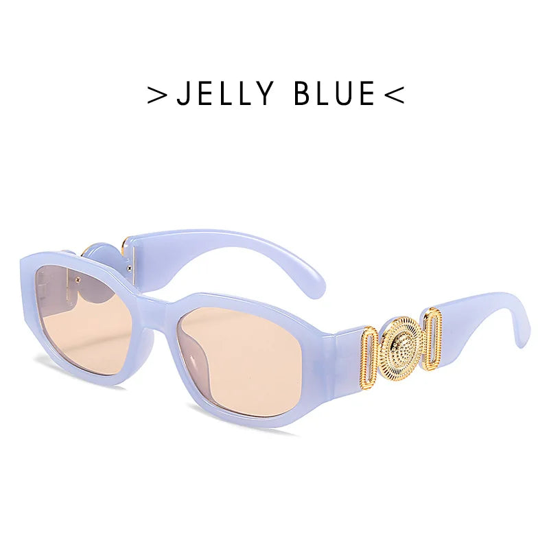 Lunettes de Soleil Rectangulaires Vintage – Minimalisme & Élégance
