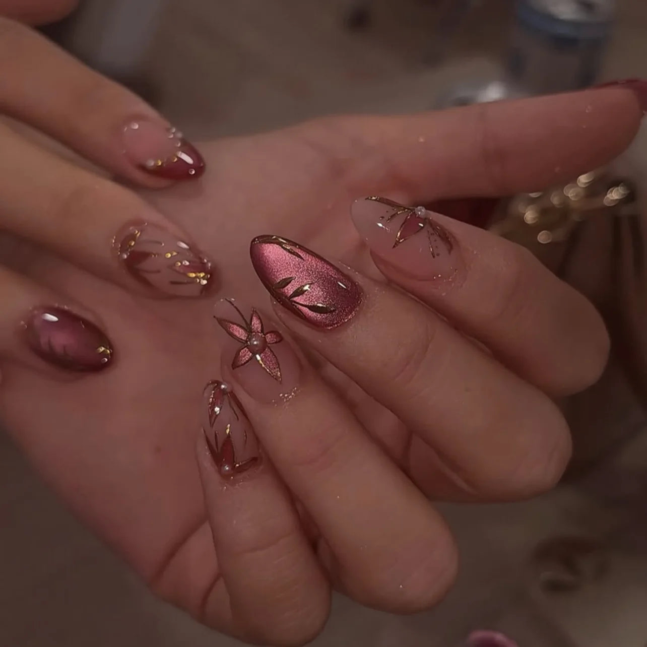 Faux Ongles Noirs Amande 24 Pièces – Élégance Moderne