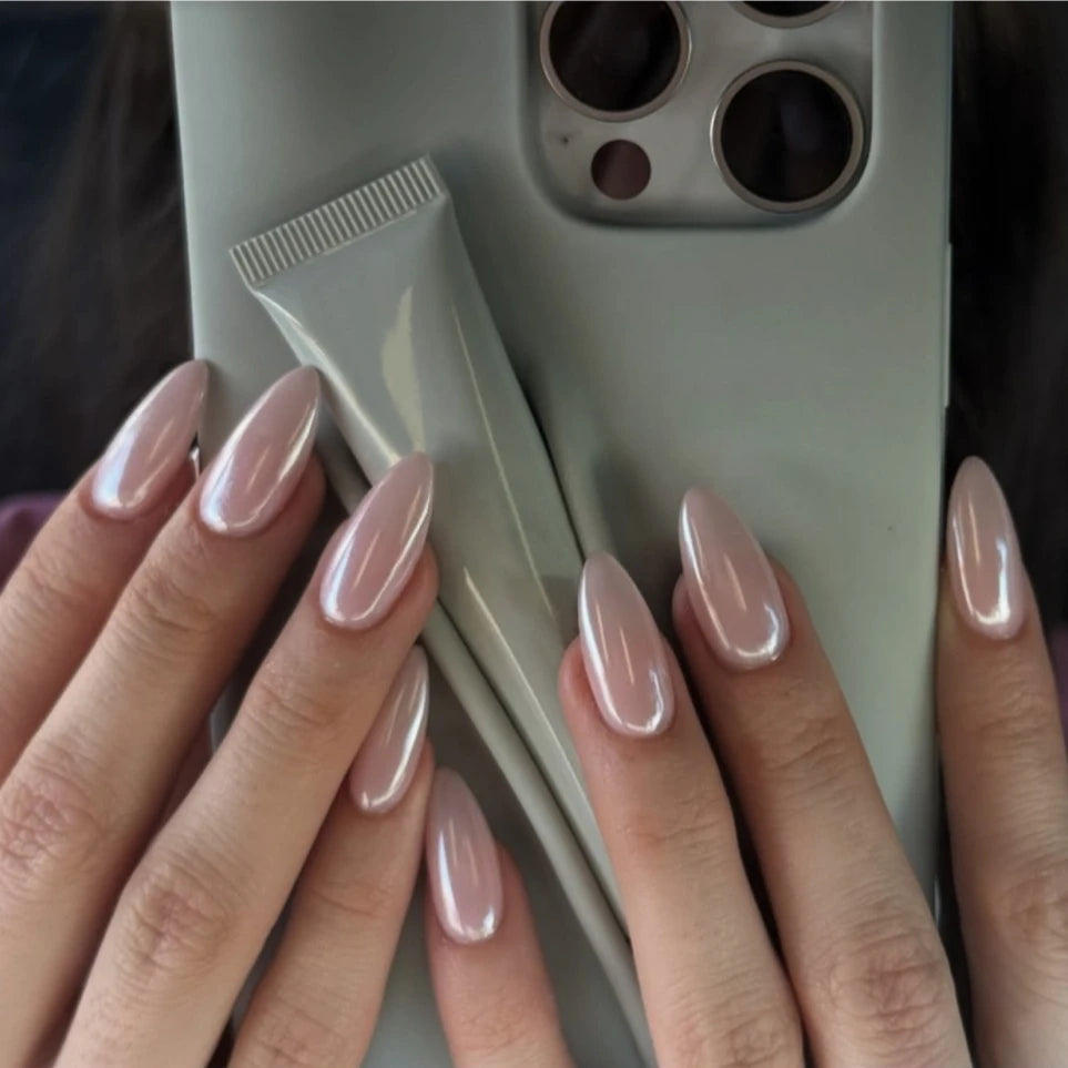 Faux Ongles Noirs Amande 24 Pièces – Élégance Moderne