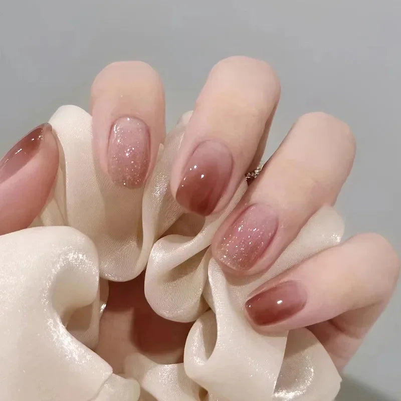 Faux Ongles French Dégradé 24 Pièces – Style Doux & Féminin