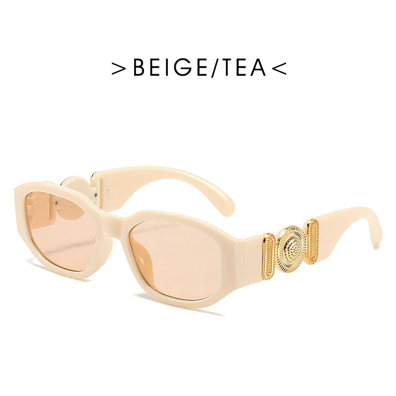 Lunettes de Soleil Rectangulaires Vintage – Minimalisme & Élégance
