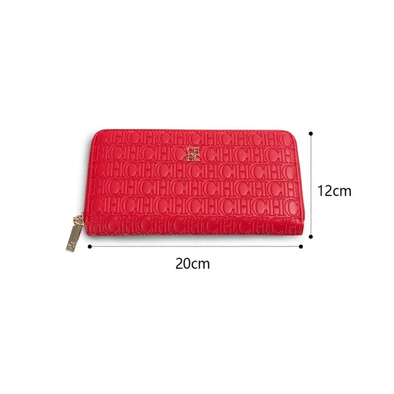 Portefeuille Femme Élégant à Fermeture Zippée – Grande Capacité & Finition Premium