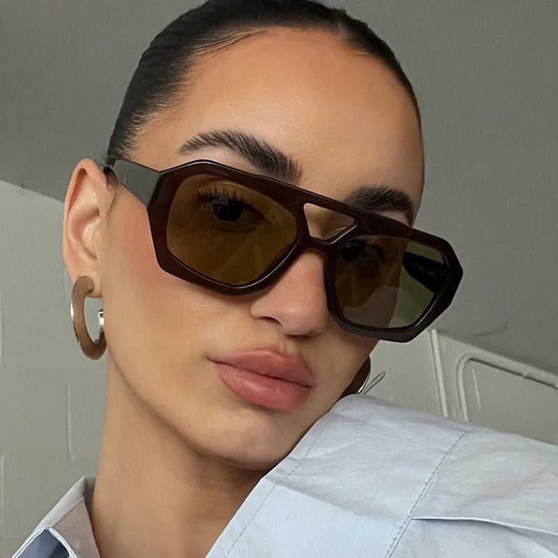 Lunettes de Soleil Sans Monture Colorées – Style Tendance & Original