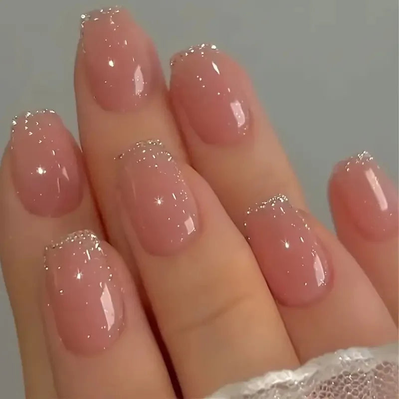Faux Ongles French Noire Léopard 24 Pièce - Style Audacieux