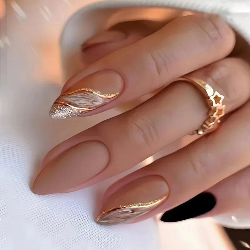 Faux Ongles French Dégradé 24 Pièces – Style Doux & Féminin