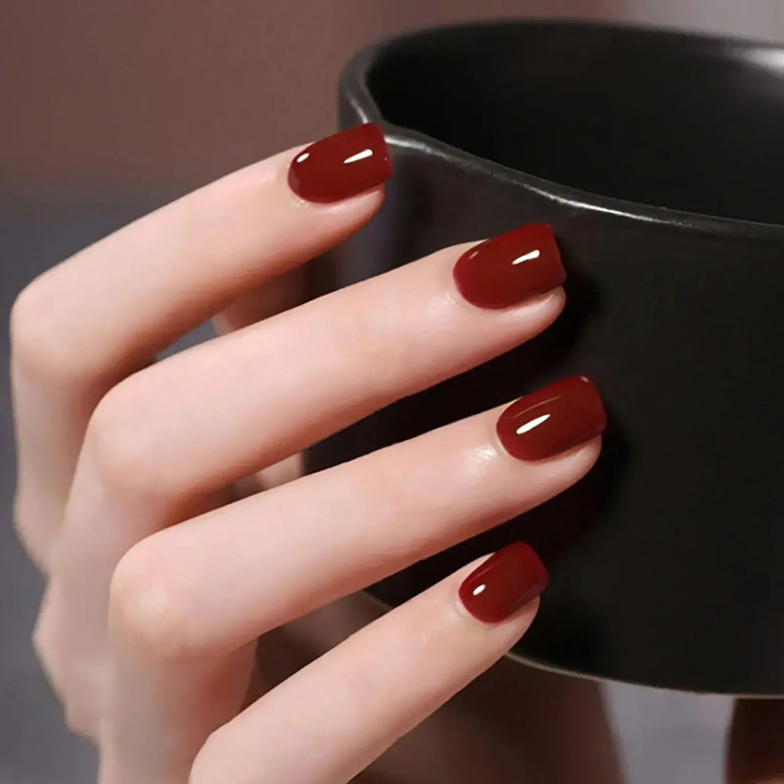 Faux Ongles Noirs Amande 24 Pièces – Style Chic & Intemporel