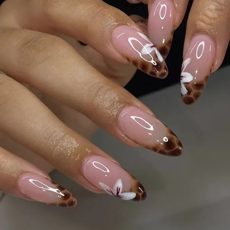 Faux Ongles French Dégradé 24 Pièces – Style Doux & Féminin