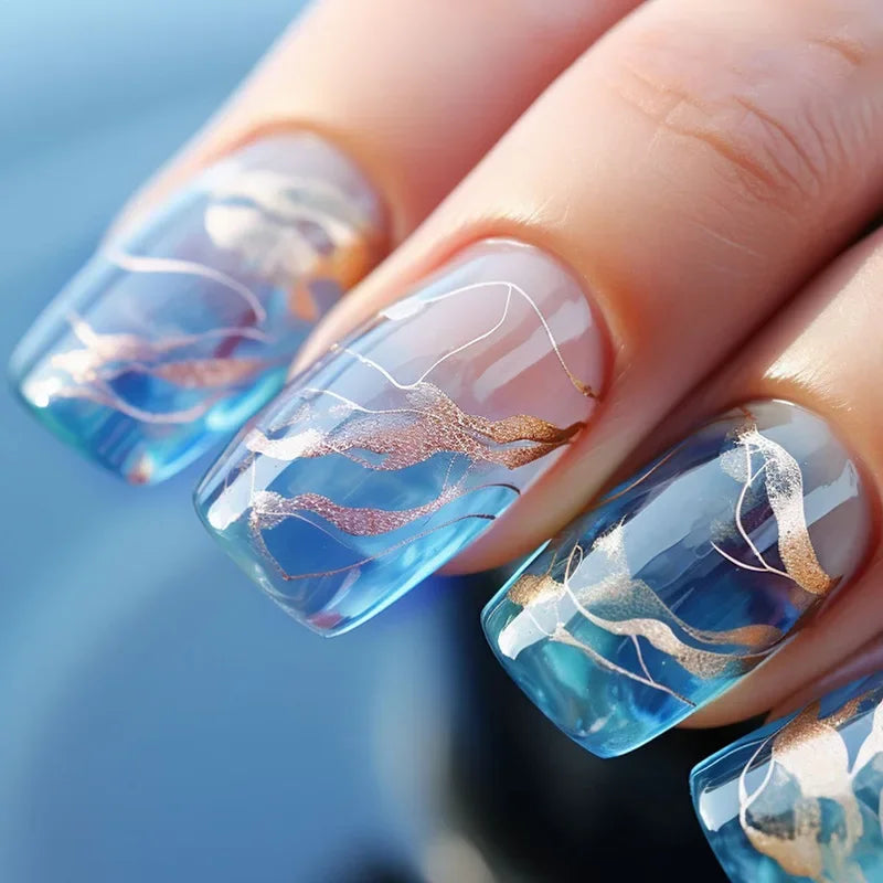 Faux Ongles French Dégradé 24 Pièces – Style Doux & Féminin