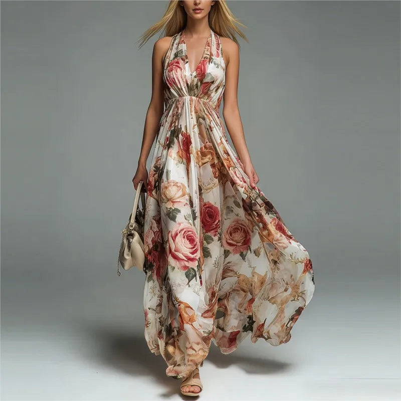 Robe Longue Bohème Fleurie – Esprit Vacances & Féminité