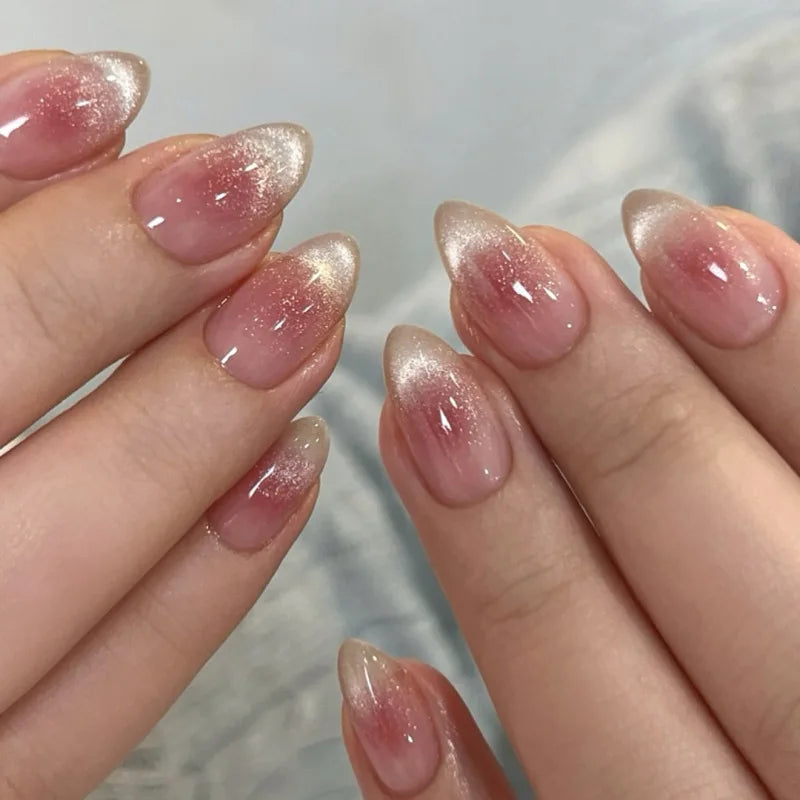 Faux Ongles Noirs Amande 24 Pièces – Élégance Moderne