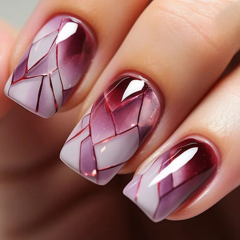 Faux Ongles French Dégradé 24 Pièces – Style Doux & Féminin