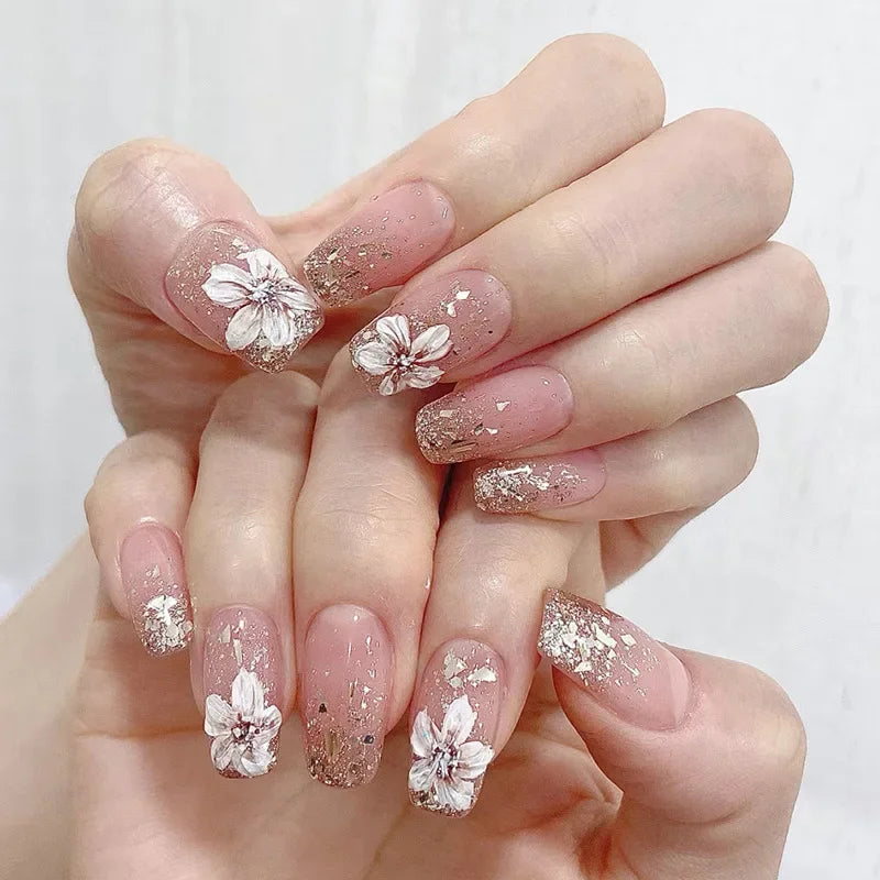 Faux Ongles French Dégradé 24 Pièces – Style Doux & Féminin