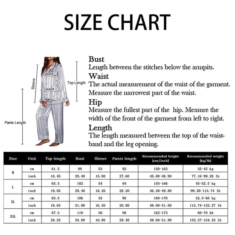 Pyjama Satin Rayé Femme – Élégance Intemporelle & Confort Premium