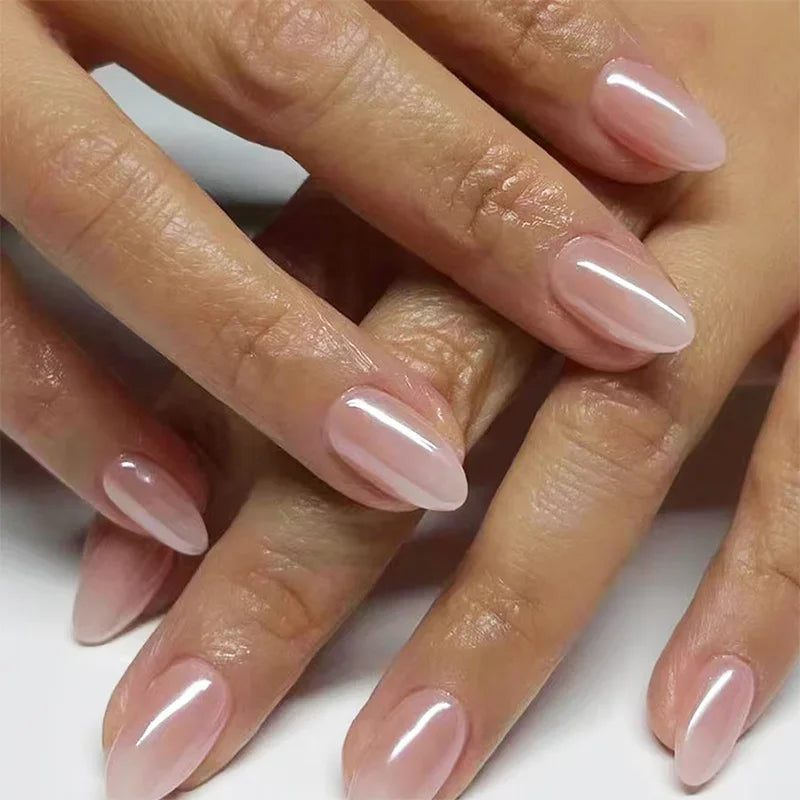 Faux Ongles French Dégradé 24 Pièces – Style Doux & Féminin