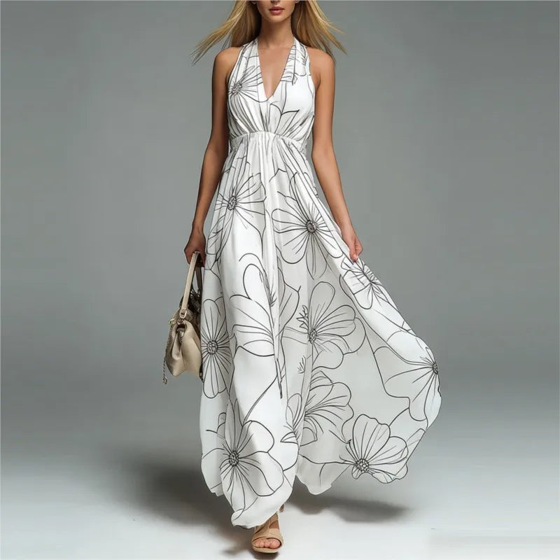 Robe Longue Bohème Fleurie – Esprit Vacances & Féminité