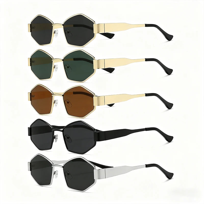 Lunettes de Soleil Hexagonales Tendance – Style Moderne & Élégant
