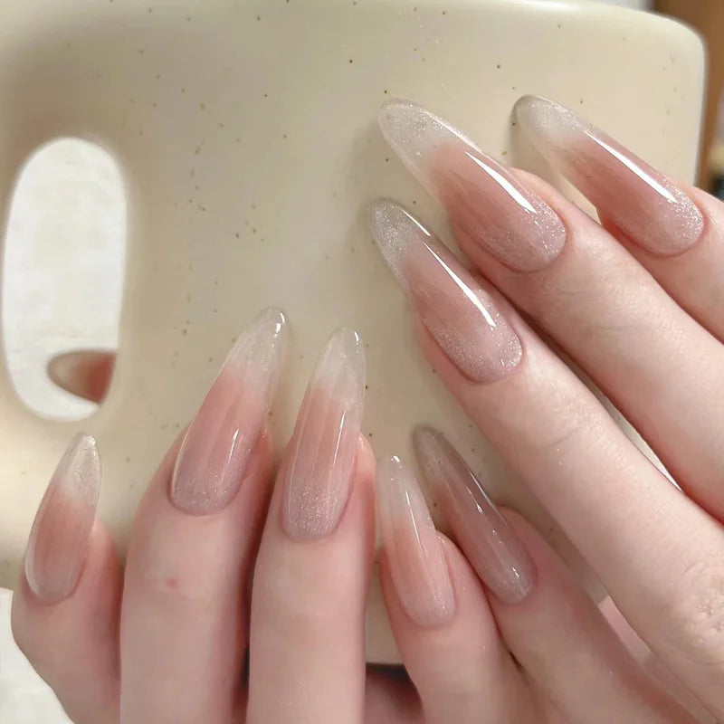 Faux Ongles Noirs Amande 24 Pièces – Élégance Moderne