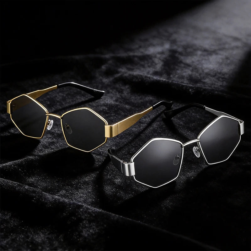 Lunettes de Soleil Hexagonales Tendance – Style Moderne & Élégant