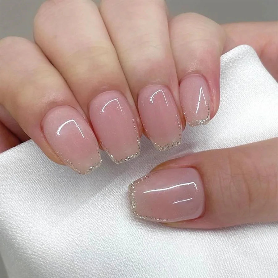 Faux Ongles French Noire Léopard 24 Pièce - Style Audacieux