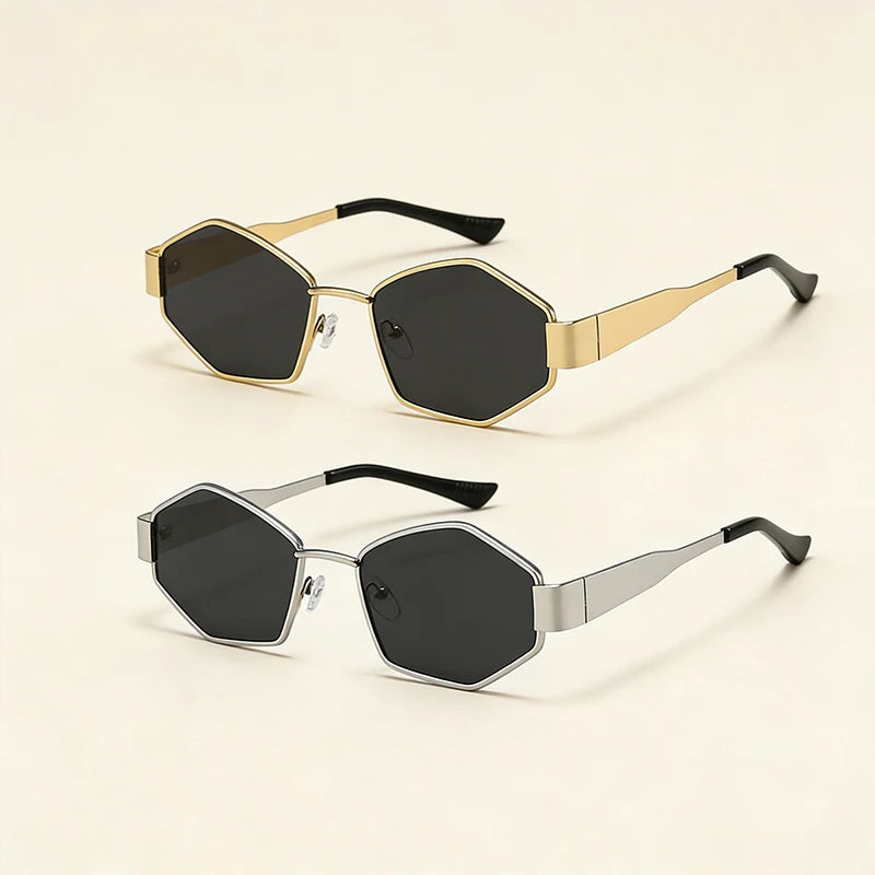 Lunettes de Soleil Hexagonales Tendance – Style Moderne & Élégant