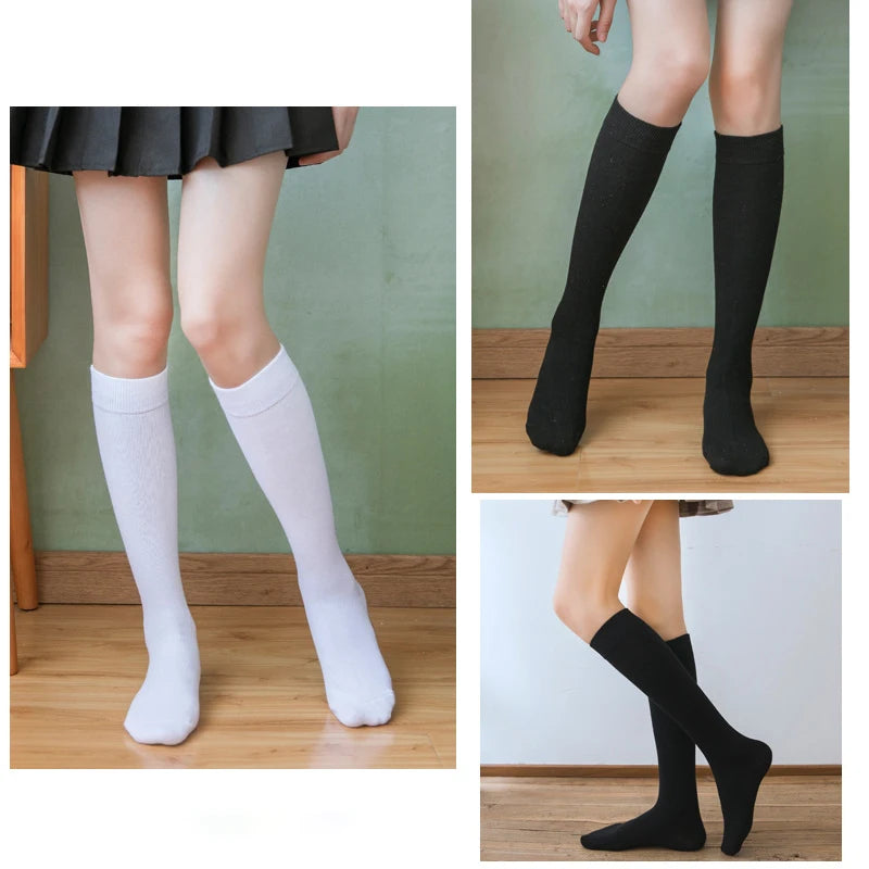 Chaussettes Hautes Femme Tendance – Style Coréen & Japonais Minimaliste