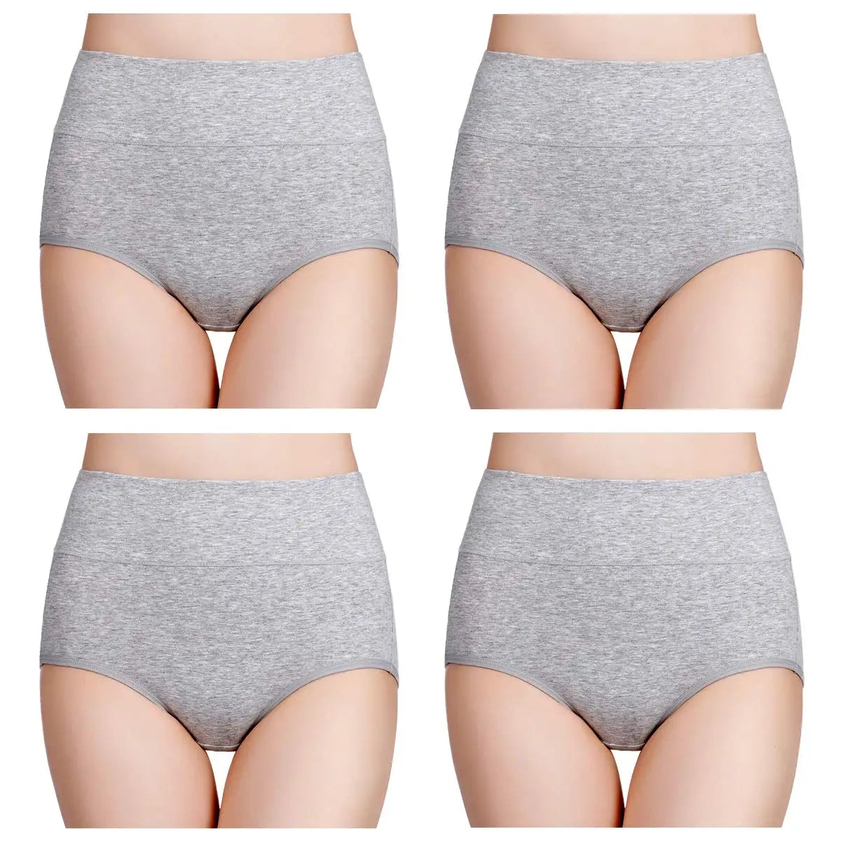 Lot de 4 Culottes Taille Haute en Coton – Douceur & Maintien
